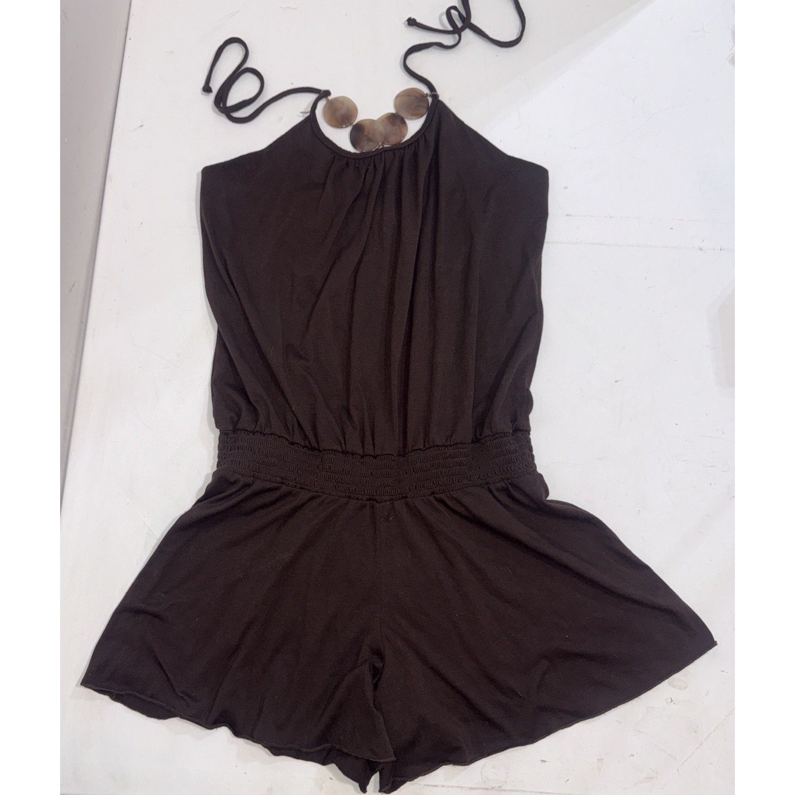 Vintage A Byer Cami Beaded Babydoll Fairy Whimsigoth Lace Ruched Y2k Romper Medi